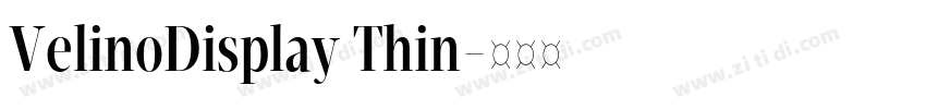 VelinoDisplay Thin字体转换